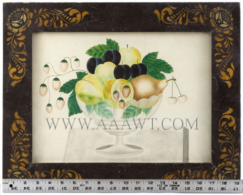 Theorem Painting, Folk Art, Still Life of Fruits in Compote
Possibly Maine, 19th Century, scale view